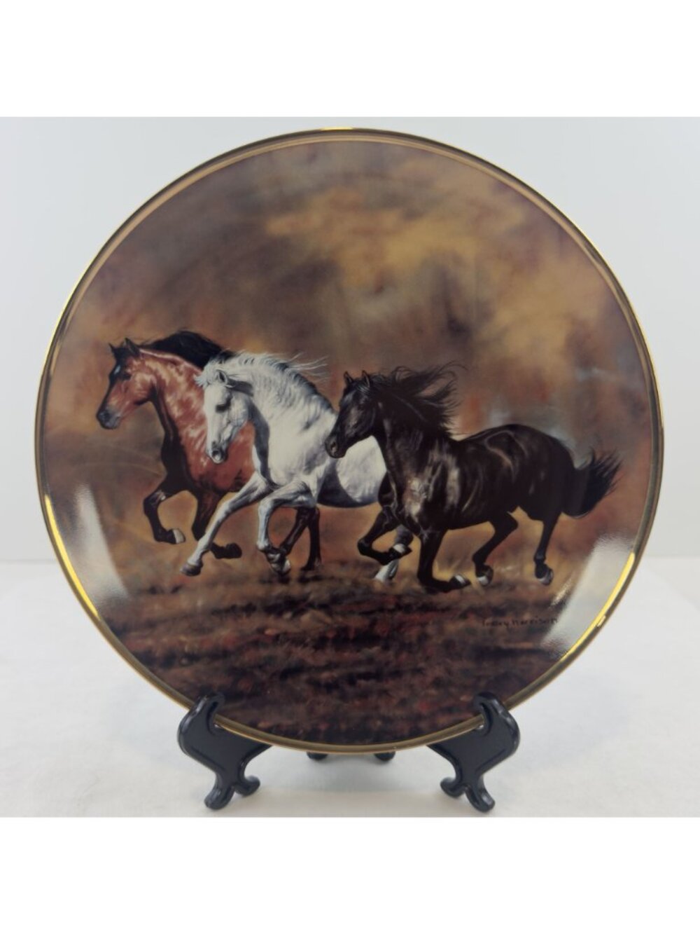Vtg Brothers Of The Wind Limited Edition Collector Plate Wild At Heart Horses - Picture 7 of 10